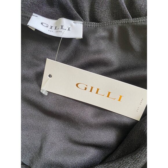 Gilli NWT Black One-Shoulder Cocktail Dress, Asymmetrical Hem Women's Size L - Picture 10 of 11